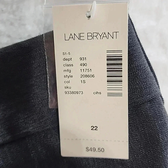 Women's Lane Bryant Houston Trouser, Charcoal Gray, Size 22, NWT - Picture 7 of 8